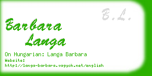 barbara langa business card